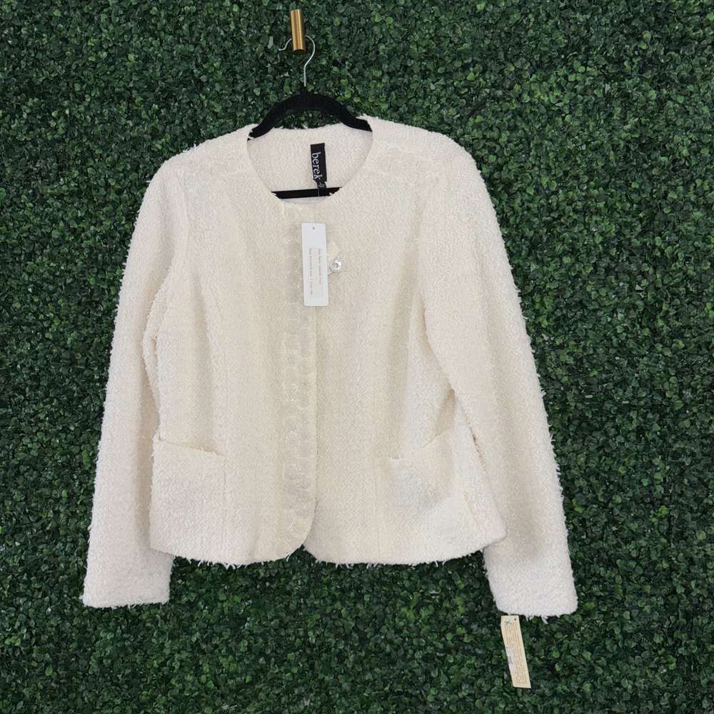 Berek Tweed blazer NWT Size Large Icelandic Frost